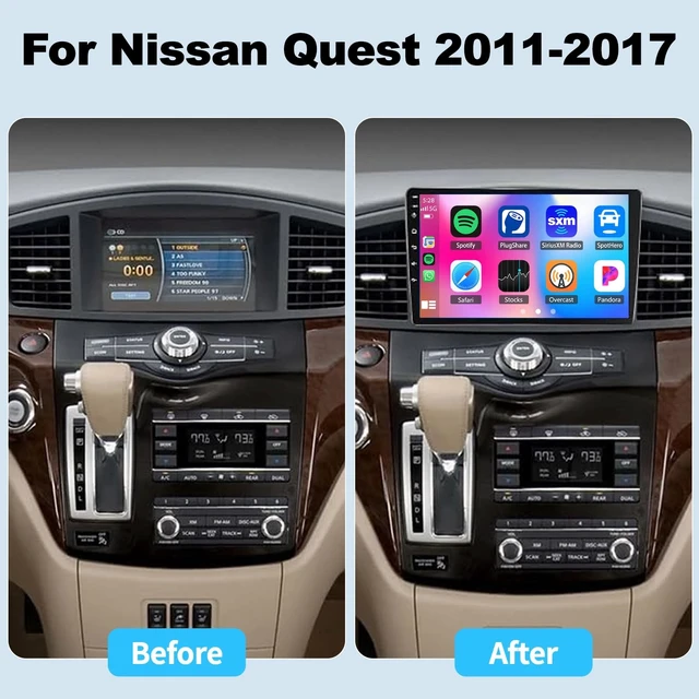 Alt view image 2 of 5 - 4+64G Car Stereo for Nissan Quest 2011-2017 Double Din Head Unit