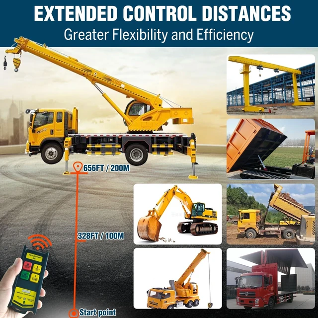 Alt view image 3 of 5 - Wireless Crane Remote Control 12-36V Dump Trailer Wireless Remote Accessories Wireless Winch Controller Up-Down Switch Control Station