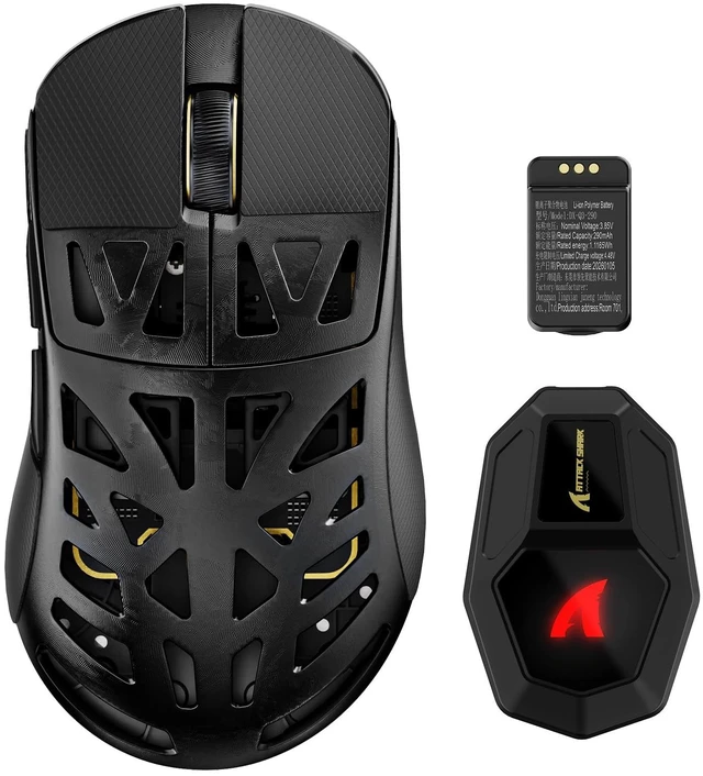 Main image of ATTACK SHARK RS6 Ultra Carbon Fiber 63g PAW3955MAX 8K Wireless Gaming Mouse