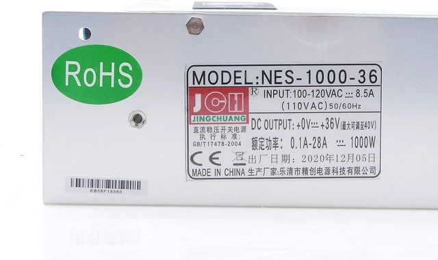Alt view image 3 of 5 - KNACRO 1000W Adjustable DC Power Voltage Converter AC 110V to DC 0-36V 0-28A Module 36V 1KW Switching Power Supply Digital Display 36V Voltage Regulator Built in Cooling Fan (36V 28A)