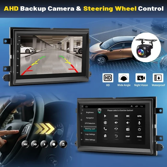 Alt view image 5 of 5 - 7 Inch Car Radio for Mercury Mountaineer 2007-2010 w/CarPlay & Android Auto