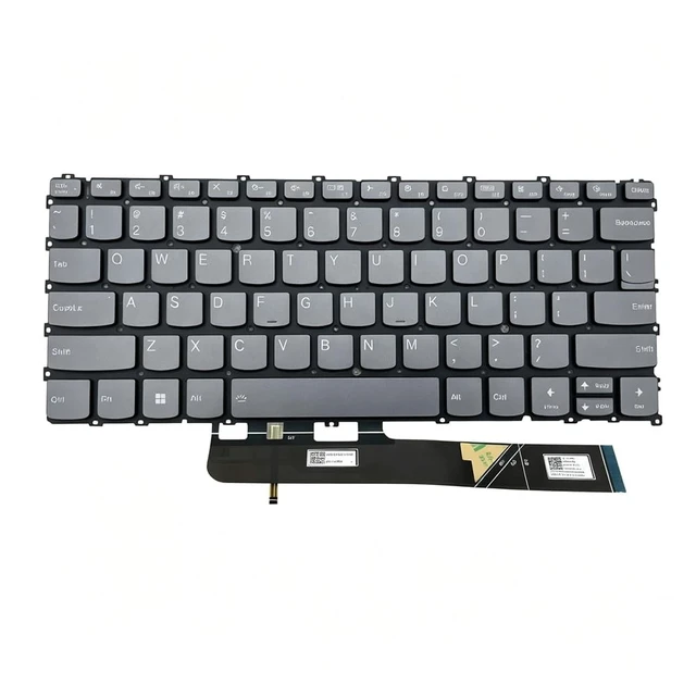 Alt view image 2 of 4 - Laptop Keyboard Compatible for Lenovo Yoga 6 13ALC7 ABR8 Backlit Gray
