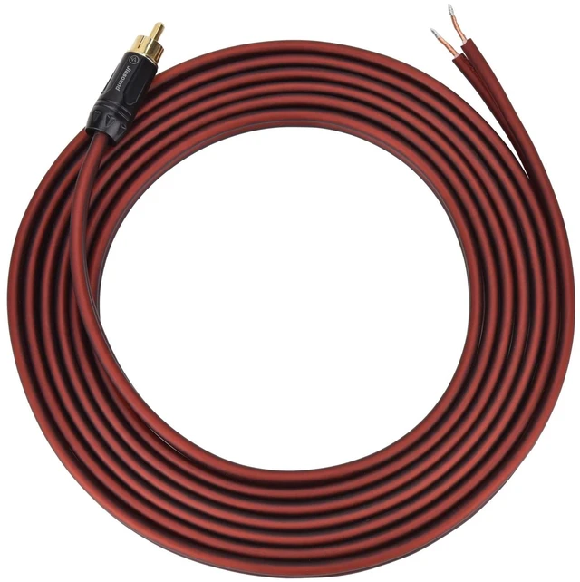 Main image of Yuchenfeng Gold-Plated RCA to Bare Wire Speaker Cable - 14AWG OFC Copper Audio Cable for Subwoofers, Amps & Home Theater, Dual PVC Shielded, Zero-Noise(30FT)