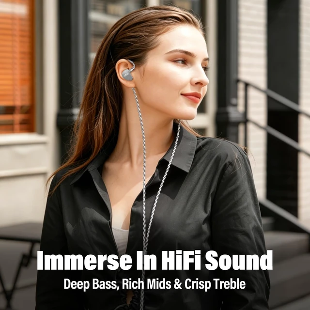 Alt view image 2 of 5 - Hybrid In Ear Monitor IEM Earphones,Dual Chamber Tech,Powerful Deep Bass