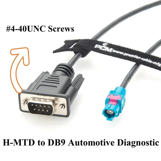 Alt view image 4 of 5 - Rosenberger H-MTD to DB9 RS232 Automotive Ethernet Diagnostic Cable E6K10A-1CAZ5-Z Female to DB9 Male CANBus RS232 Communication OBD ECU Testing(0.62m)