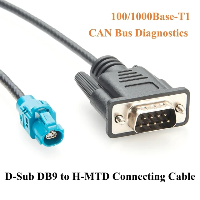 Alt view image 5 of 5 - Rosenberger H-MTD to DB9 RS232 Automotive Ethernet Diagnostic Cable E6K10A-1CAZ5-Z Female to DB9 Male CANBus RS232 Communication OBD ECU Testing(0.62m)