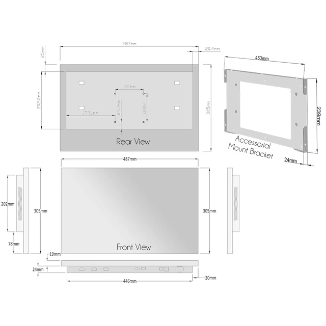 Alt view image 5 of 5 - Soulaca 22 inches webOS LG Smart Bathroom Mirror TV with ATSC DTV Tuner, WiFi, Bluetooth for Wet Environments Hotel IP65 Voice Control