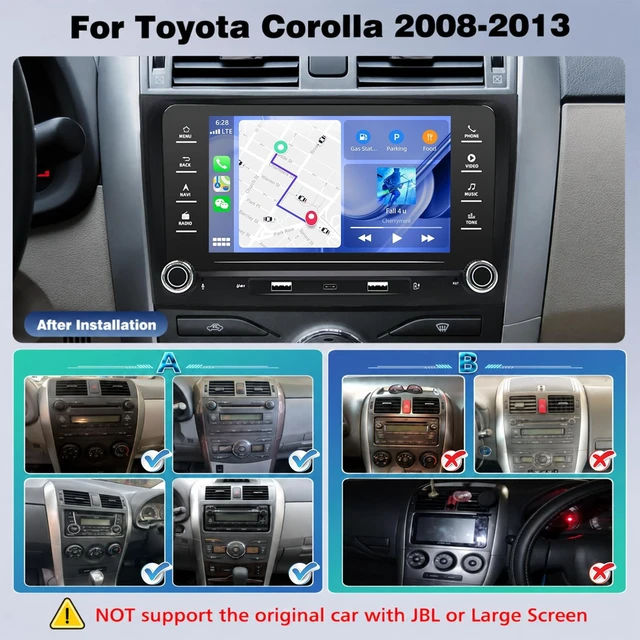 Alt view image 2 of 5 - Upgrcaru 4+64G Car Stereo for Toyota Corolla 2008 2009 2010 2011 2012 2013