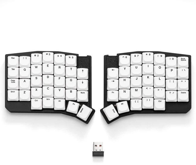 Main image of YIVU Sofle Split Ergonomic Mechanical Keyboard, Choc Low-Profile Hot-Swappable Switches, QMK/VIA L Programmable, Column-Staggered Layout