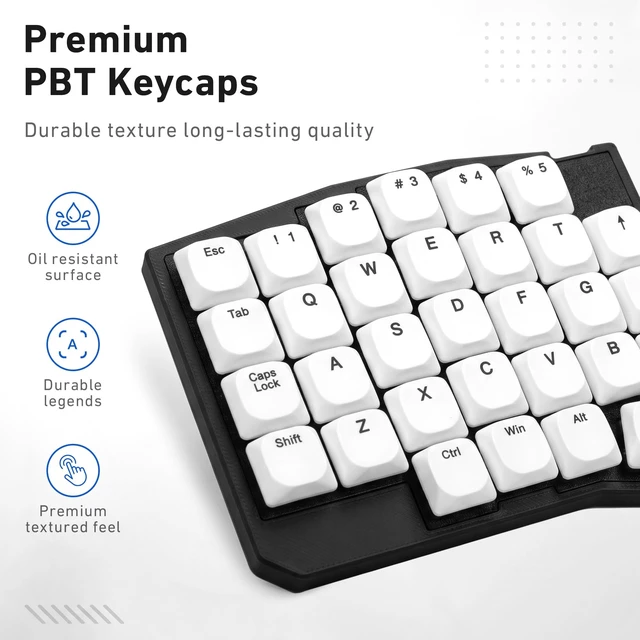 Alt view image 4 of 5 - YIVU Sofle Split Ergonomic Mechanical Keyboard, Choc Low-Profile Hot-Swappable Switches, QMK/VIA L Programmable, Column-Staggered Layout