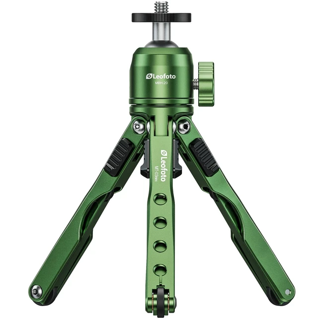 Alt view image 2 of 5 - LEOFOTO Travel Aluminum Tabletop Tripod Ball Head MT-03mini+MBH-20 Green