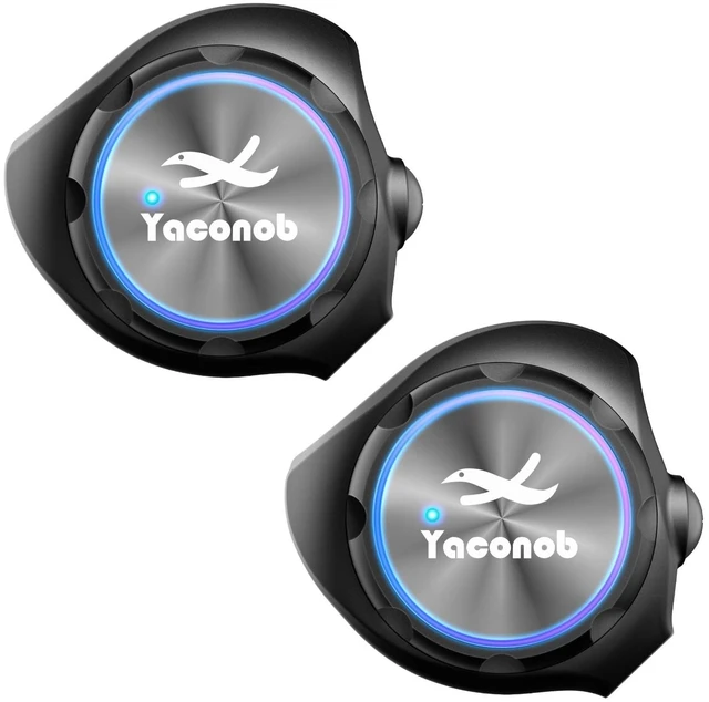 Main image of Yaconob Y3 Helmet Bluetooth Intercom Headset (More Suitable for Couples), Auto Answer Phone, Music, Intercom, Active Noise Cancellation, Waterproof (2 Pack)