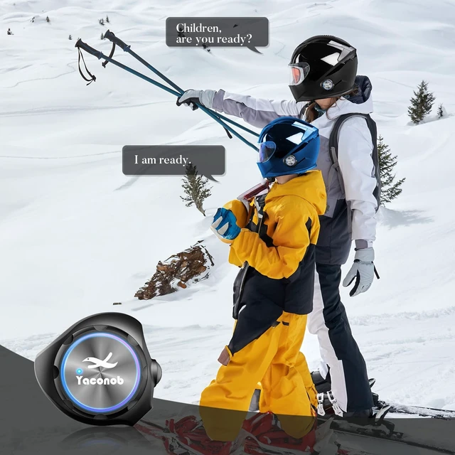 Alt view image 3 of 5 - Yaconob Y3 Helmet Bluetooth Intercom Headset (More Suitable for Couples), Auto Answer Phone, Music, Intercom, Active Noise Cancellation, Waterproof (2 Pack)