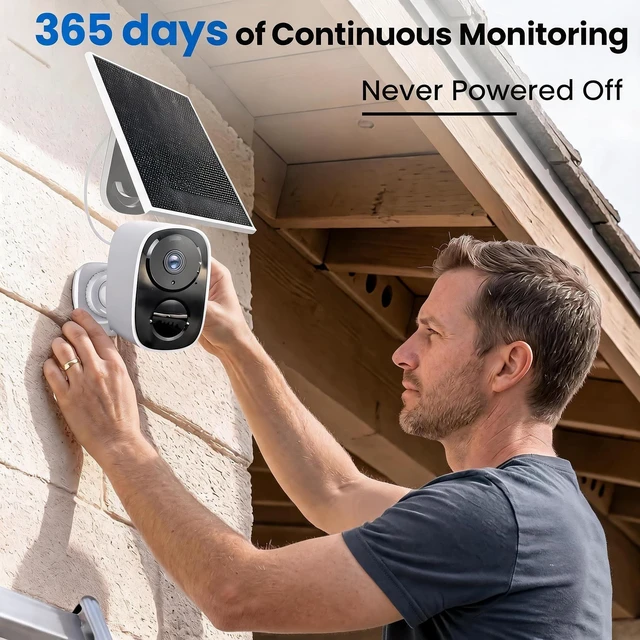 Alt view image 3 of 5 - 2 Pack 2.4G&5G Solar Security Cameras Wireless Outdoor with Free Cloud