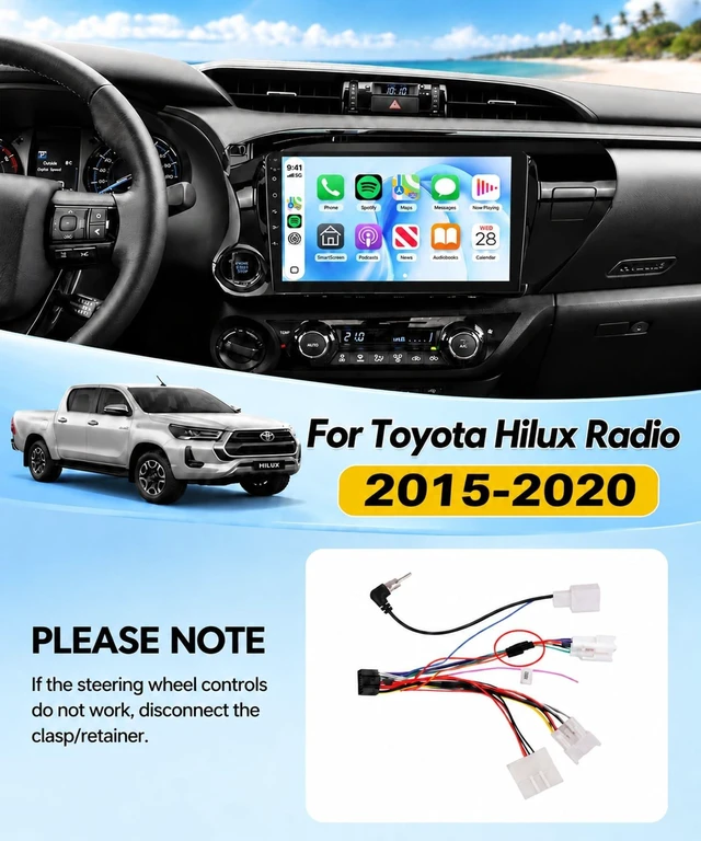 Alt view image 2 of 5 - 10" Linux Car Radio for Toyota Hilux 2015-2020 Upgrade You-Tube