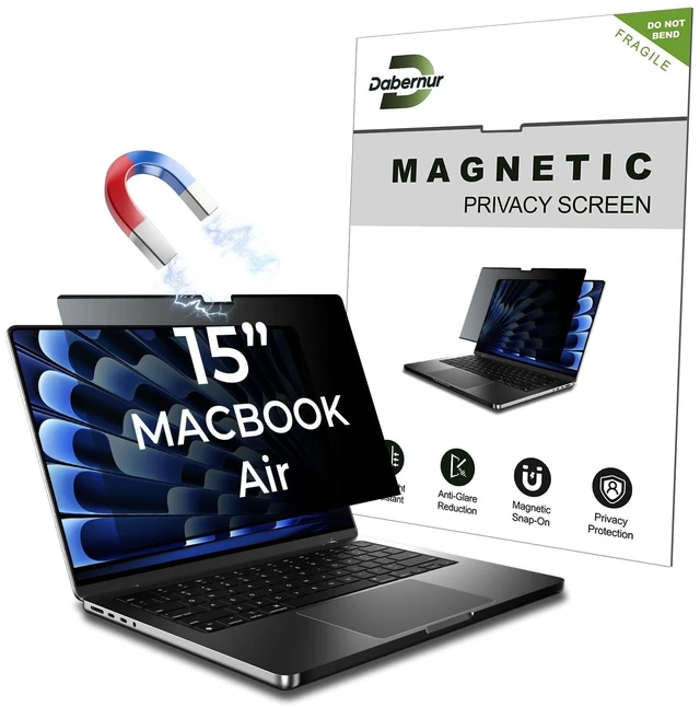Main image of Dabernur Privacy Screen Protector for MacBook Air 15 Inch (2023-2026,M2-M5)