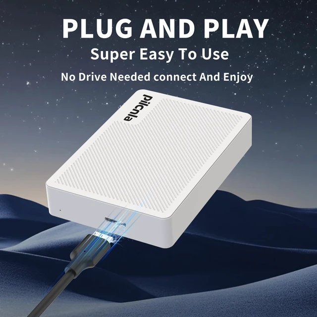 Alt view image 2 of 5 - PILCNLA Ultra Slim Portable External Hard Drive with Carrying Case,1TB USB3.0 HDD Storage for Xbox One X/S, Xbox 360, PS4, PC, Desktop, Laptop, MacBook, Chromebook