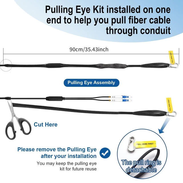 Alt view image 2 of 5 - FiberPrime-Outdoor OS2 LC to ST Single Mode Fiber Patch Cable, 200FT/61M