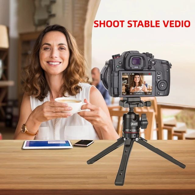 Alt view image 3 of 5 - Zeadio All Metal Mini Ball Head, 360 Panoramic Tripod Head with Arca Swiss Quick Release Plate, 10kg/22lb Max Load Camera Mount Head for Tripods, Monopods, Sliders, Phone Holders & Action Cameras etc