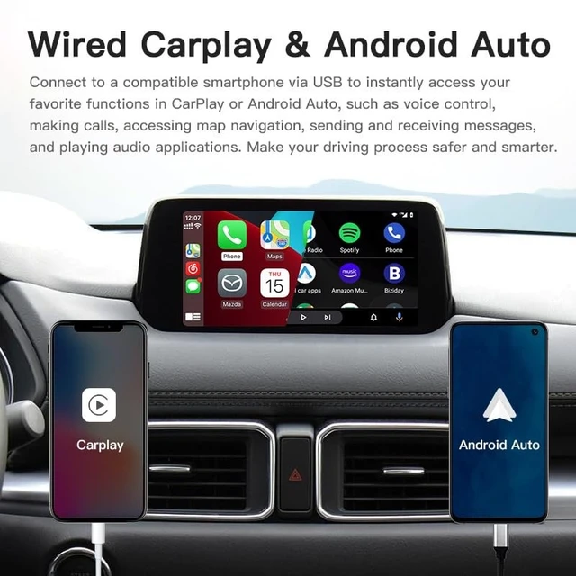 Alt view image 4 of 5 - TK78-66-9U0C for 2015-2020 Mazda Carplay Android Auto Retrofit Kit Adapter