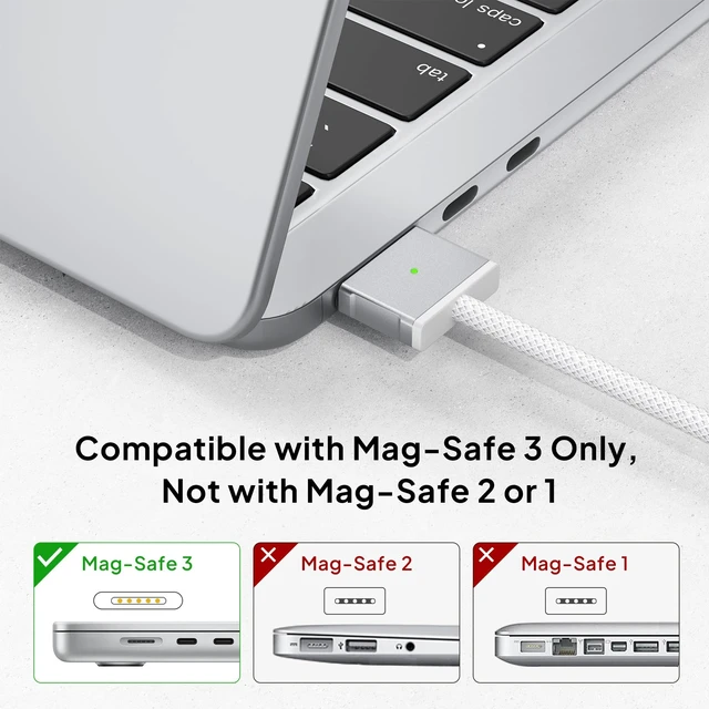 Alt view image 3 of 5 - Elebase USB C Mag-Safe 3 Charging Cable 10FT,140W Mag 3 Charger Cord 3M