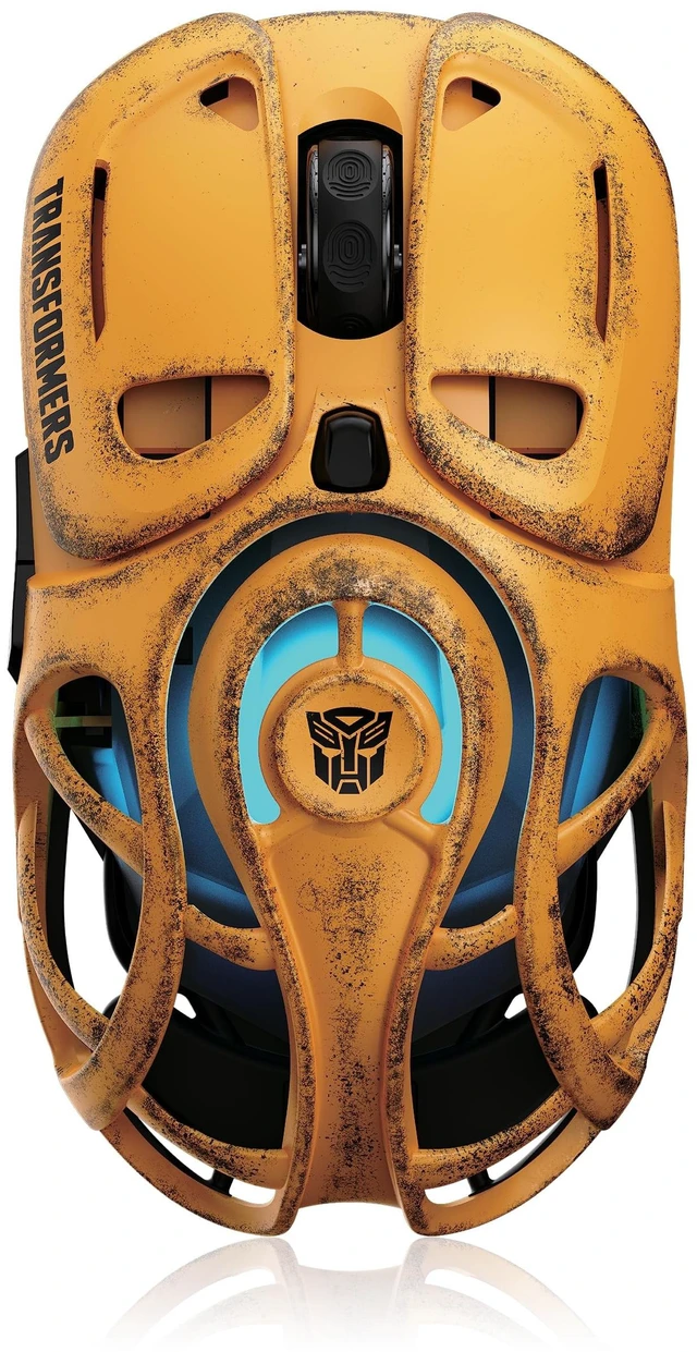 Main image of Transformers TF-GM05 Wireless Gaming Mouse, 71g Ultra-Light Hollow Mecha Design, Tri-Mode Bluetooth/2.4G/Wired, 12800 DPI, Huano Switches, PAW3311 Sensor, RGB, USB-C Rechargeable (Bumblebee Yel