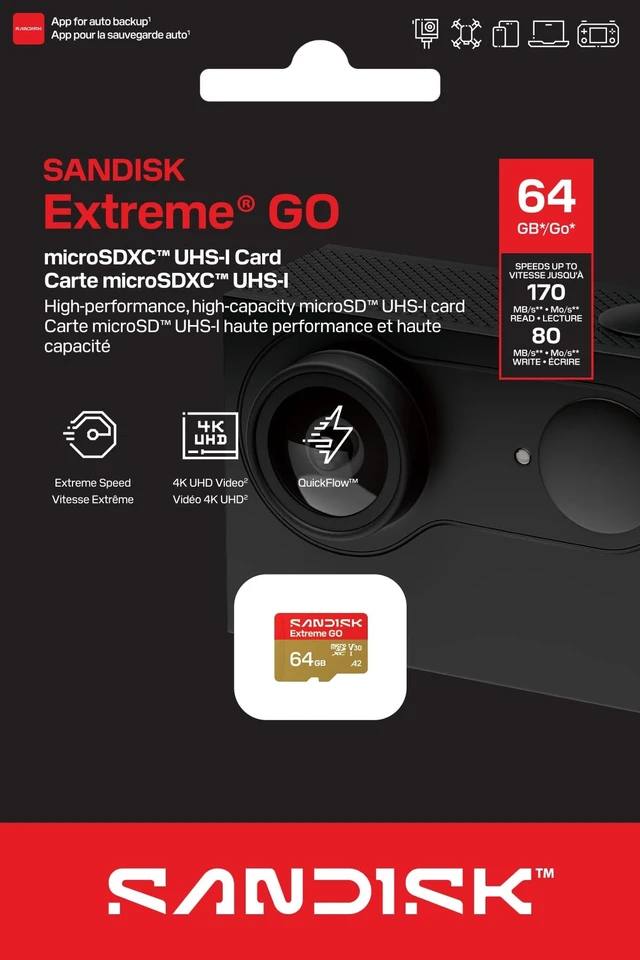 Alt view image 3 of 4 - SanDisk 64 GB Class 10/UHS-I (U3) V30 microSDXC