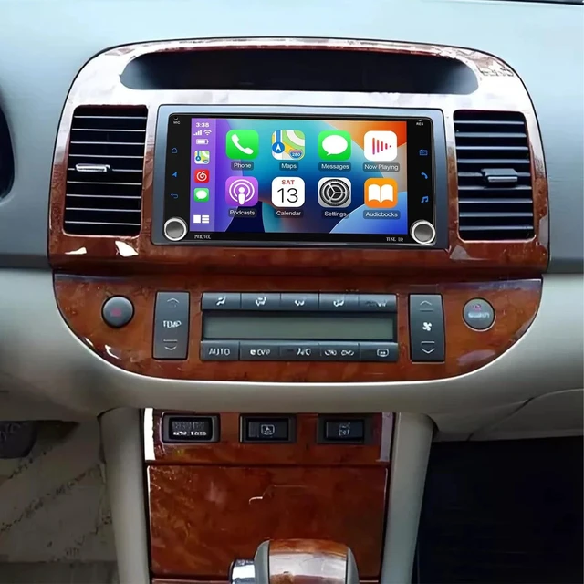 Main image of 7 inch Touchscreen Car Stereo for Toyota Camry 2002-2006, Android 13 Double Din Car Radio with Carplay & Android Auto in-Dash Navigation BT Mirror Link WiFi Backup Camera + Micphone 4+64G