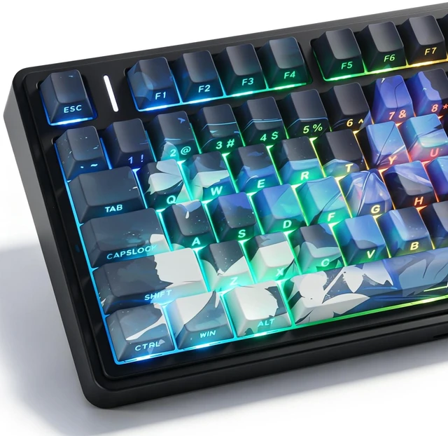 Main image of JOMKIZ PBT Keycaps Cherry Profile with Side Printed Shine Through