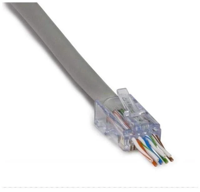 Alt view image 2 of 4 - Platinum Tools 100028C ezEX44 Cat6 Connectors, 50/Bag