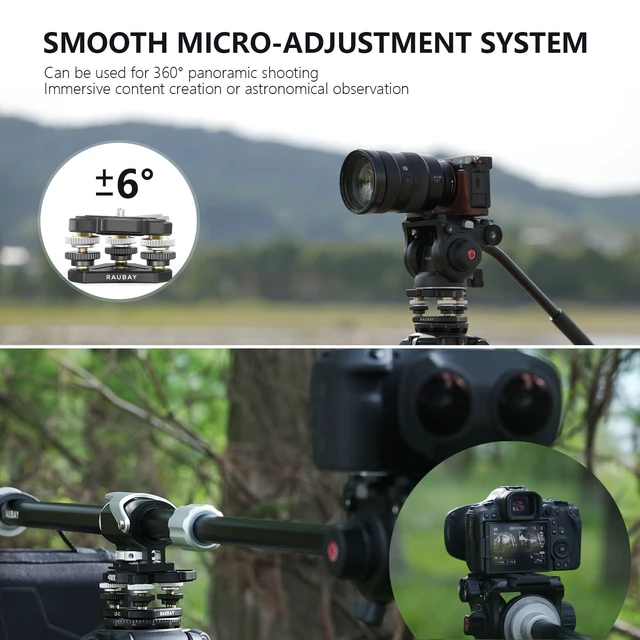 Alt view image 2 of 5 - RAUBAY Tripod Leveling Base for Seestar S50, 6 Adjust, 1/4", LB-01