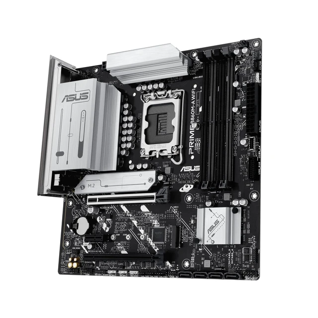 Alt view image 3 of 5 - ASUS Prime B860M-A WiFi-CSM Offers DDR5, PCIe 5.0, Two M.2 Slots, Wi-Fi 6E, 2.5Gb Ethernet, USB Type-C, DisplayPort, HDMI, and M.2 heatsink for Optimal Performance