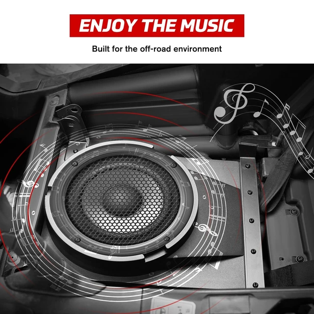 Alt view image 2 of 5 - XUTVOTOR 10" Under Seat Speaker Pods for 2024-2026 Can-Am Maverick R MAX X