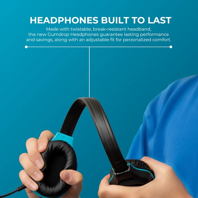 Alt view image 4 of 5 - Gumdrop DropTech On-Ear Wired Headphones No Mic 3.5mm (40, Count, 1)