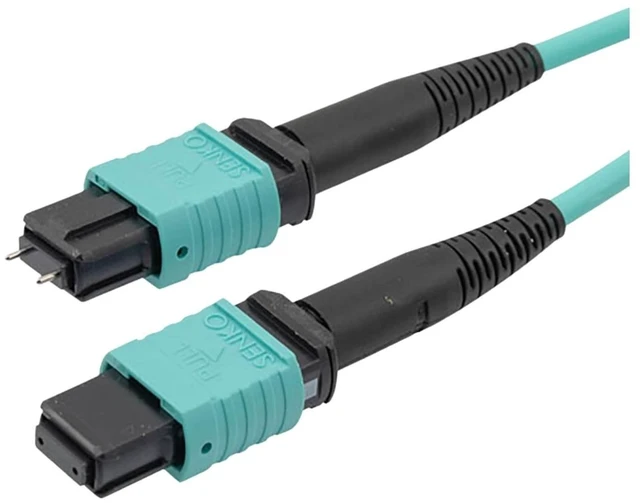 Main image of Simply45 SCP Male to Female EasyFiber Patch Cable, 6ft/1.8m, Aqua