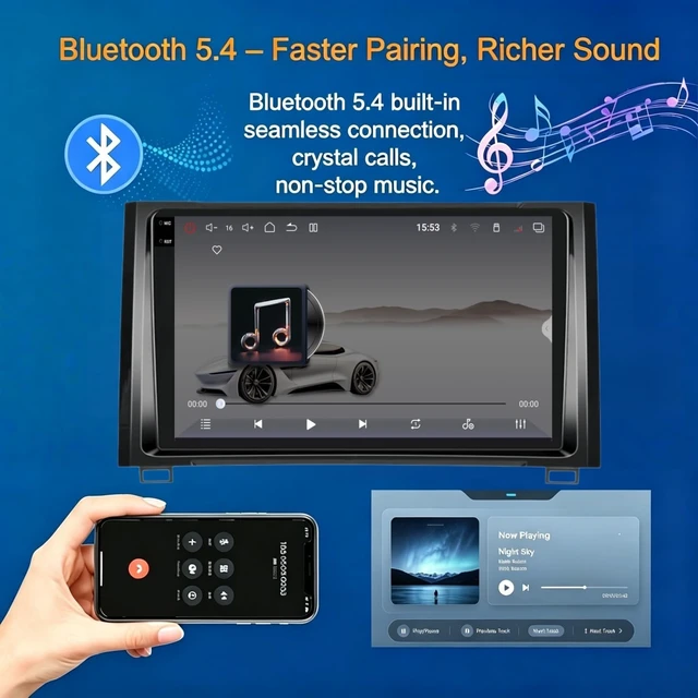 Alt view image 5 of 5 - 6+128GB Android 15 Car Stereo Radio for Toyota Tundra 2014-2021