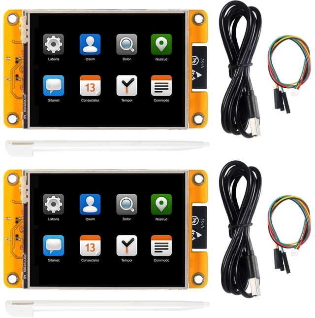 Main image of XIITIA 2pcs 2.8'' ESP32 Display Resistive Touch Screen with WiFi+BT, ILI9341 Driver 240x320 TFT LCD Screen Module for Arduino
