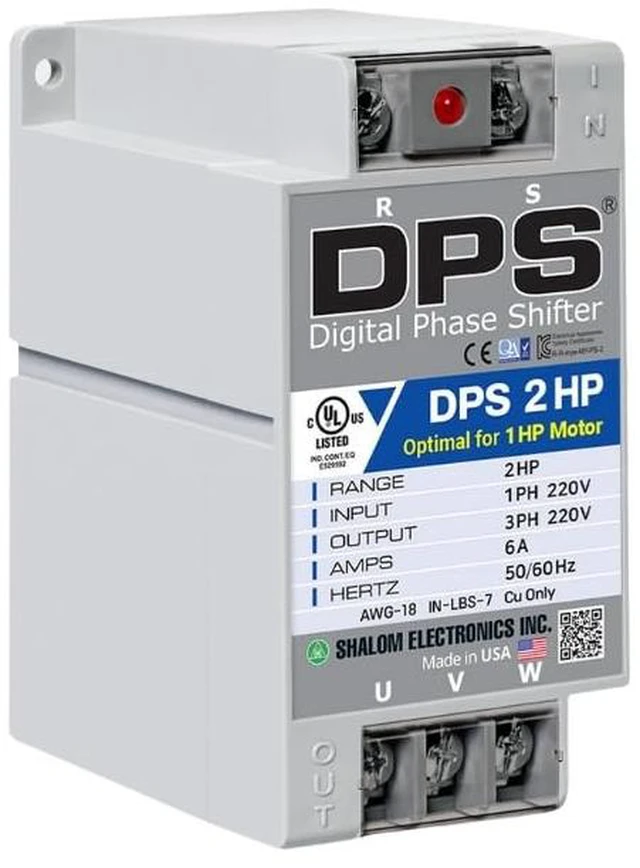 Main image of American DPS Digital Phase Converter 2HP, Single to 3 Phase, 6A 200-240V