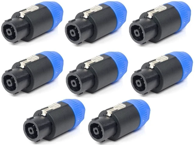 Main image of YejeySound (8 Pack) Neutrik NL8FC SpeakON 8 Pole Speaker Cable Connector with Latch Lock