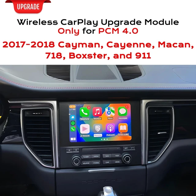 Alt view image 2 of 5 - Premium Wireless CarPlay & Android Auto Retrofit Kit for Cayenne, Macan, 911, 718, Boxster & Cayman with PCM 4.0 (2017-2018) OEM+ Integration Module