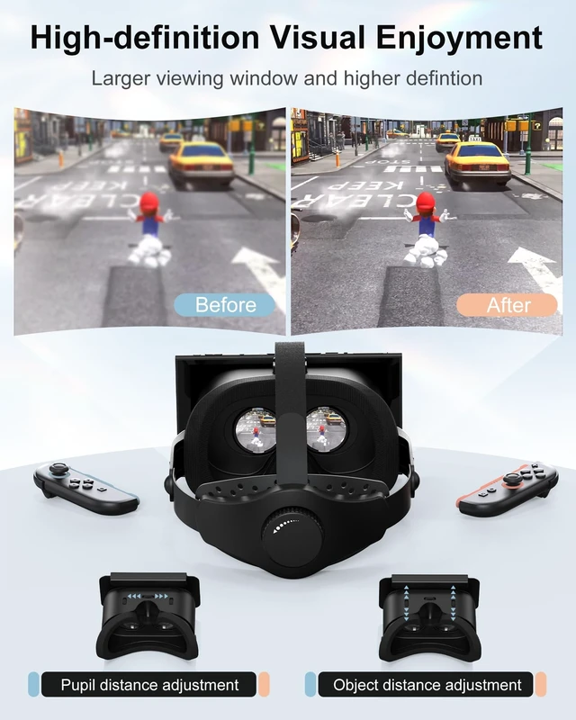 Alt view image 4 of 5 - Upgraded VR Headset Compatible with Nintendo Switch 2 (2025), Switch 2 Virtual Reality VR Glasses with Adjustable HD Lenses and Comfortable Head Strap, Virtual Boy 3D Goggles for Switch 2 Accessories