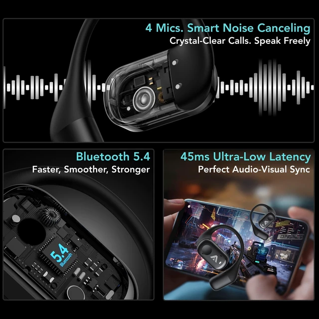 Alt view image 4 of 5 - Alpsnd Joy Open-Ear Headphones, Wireless Bluetooth 5.4 Earhook Earbuds