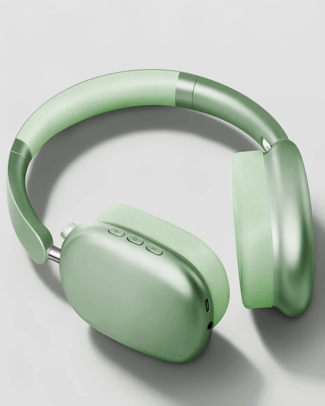 Alt view image 2 of 5 - Wentronic Y01 Wireless Noise Canceling Headphones Bluetooth 5.3 Over Ear Headphones with Microphone, Hi-Res Audio, 48H Playtime, Foldable Comfortable Earpads,Compatible with iOS,Android,PC, Gre