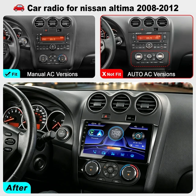 Alt view image 2 of 5 - Linux Car Radio for Nissan Altima 2008-2012 with Carplay Android Auto