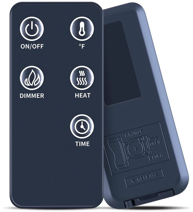Main image of FQOUG Replacement Remote Control for RV Titan Flame LED Insert Electric Fireplace EF-30B EF-30BF EF-30A WH-48 WF-48S WF-40S WF-36S WF-32S