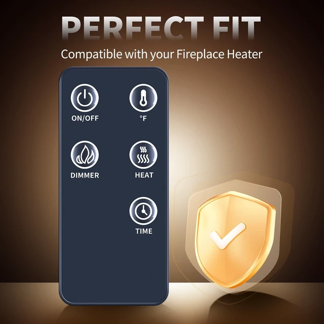 Alt view image 2 of 5 - FQOUG Replacement Remote Control for RV Titan Flame LED Insert Electric Fireplace EF-30B EF-30BF EF-30A WH-48 WF-48S WF-40S WF-36S WF-32S