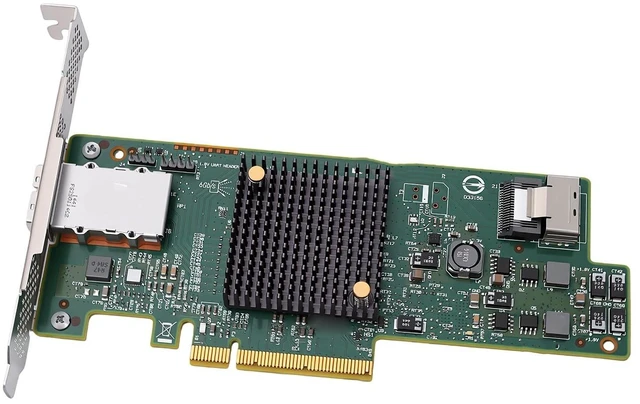 Main image of LAISANIM Internal External SAS HBA Card, 6Gbs 8 Port PCIe 3.0 X8 ^^ 4 SFF-8087 & 4 SFF-8088 Controller 0 1 10 1E for VMware