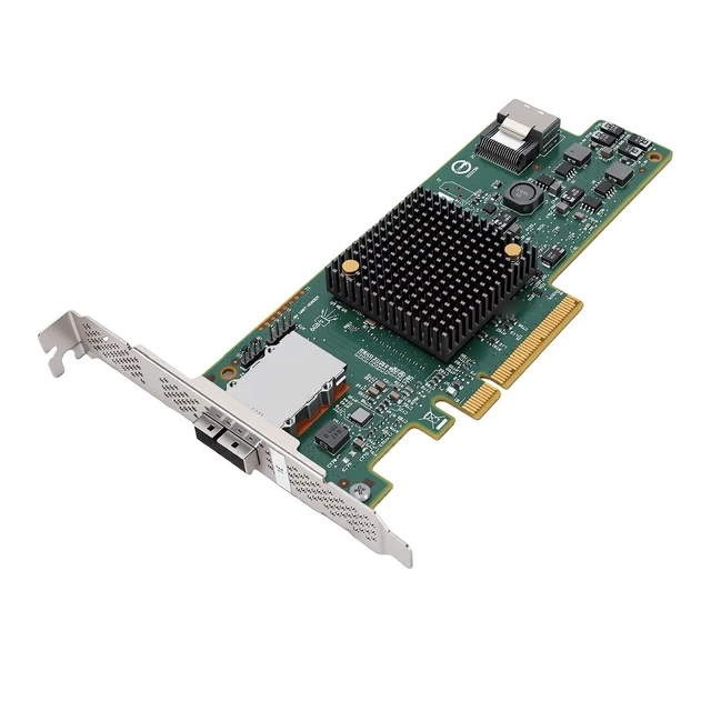 Alt view image 2 of 5 - LAISANIM Internal External SAS HBA Card, 6Gbs 8 Port PCIe 3.0 X8 ^^ 4 SFF-8087 & 4 SFF-8088 Controller 0 1 10 1E for VMware