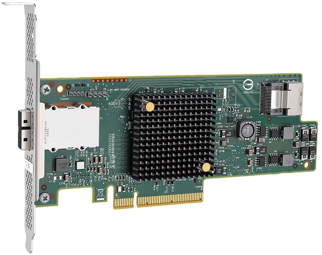 Alt view image 5 of 5 - LAISANIM Internal External SAS HBA Card, 6Gbs 8 Port PCIe 3.0 X8 ^^ 4 SFF-8087 & 4 SFF-8088 Controller 0 1 10 1E for VMware