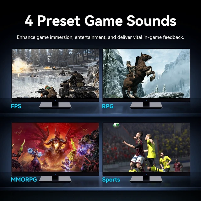 Alt view image 5 of 5 - VENTION 7.1 Gaming DAC External USB Sound Card, 7.1 Virtual Surround Sound Blaster, 24bit/192KHz, RGB Light System, Gaming Audio Amplifier Compatible with PS5, PS4, Xbox, Nintendo Switch, PC, Headset